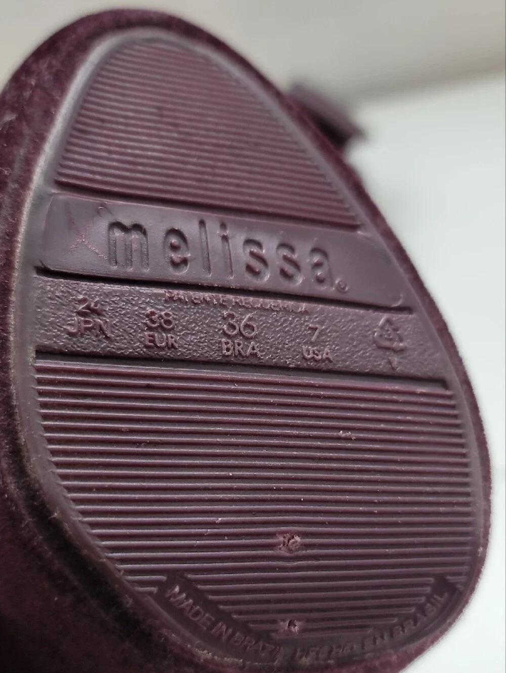 Melissa Incense Flock Bow Heels Size 7